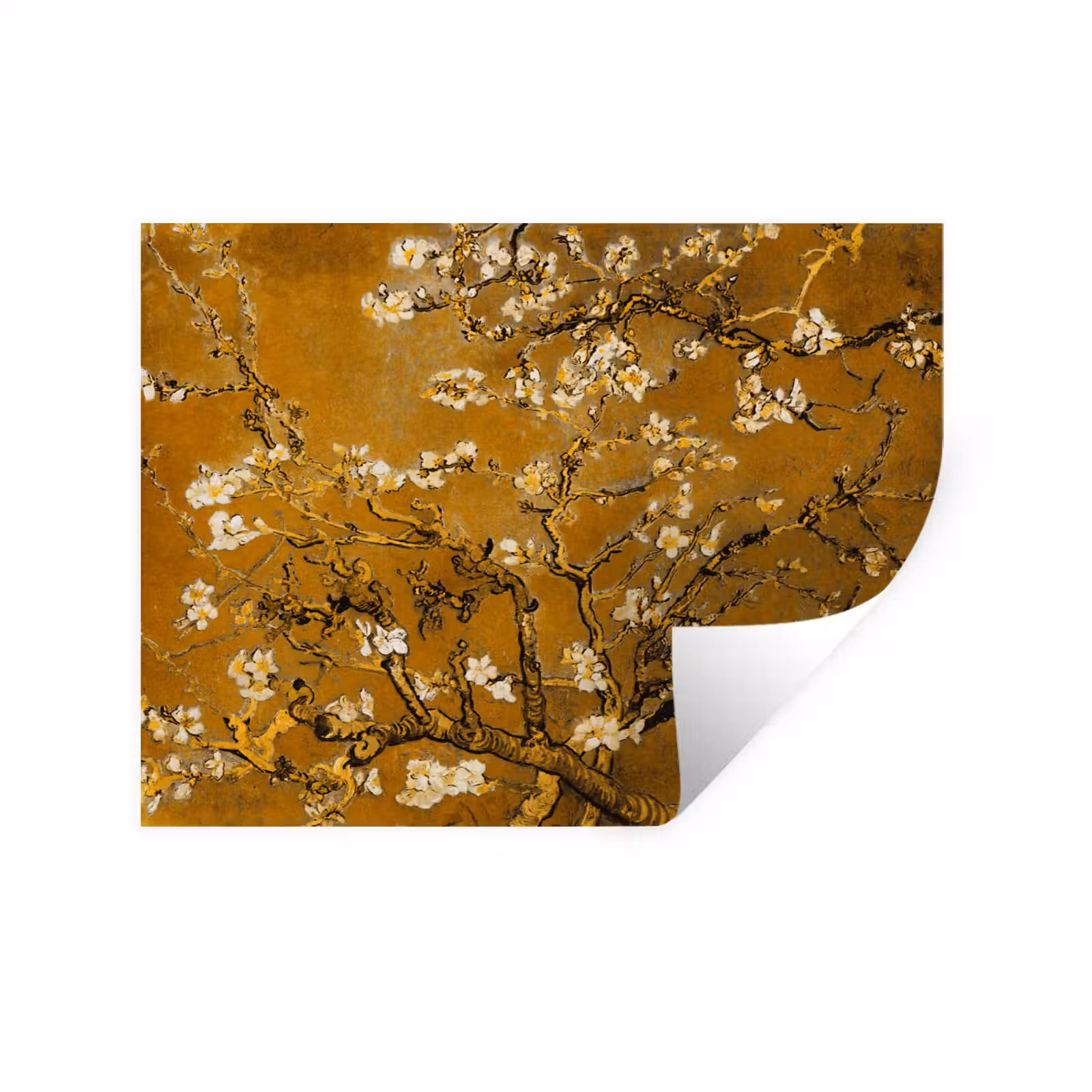 Muursticker - Amandelbloesem - Kunst - Van Gogh - Goud — 1