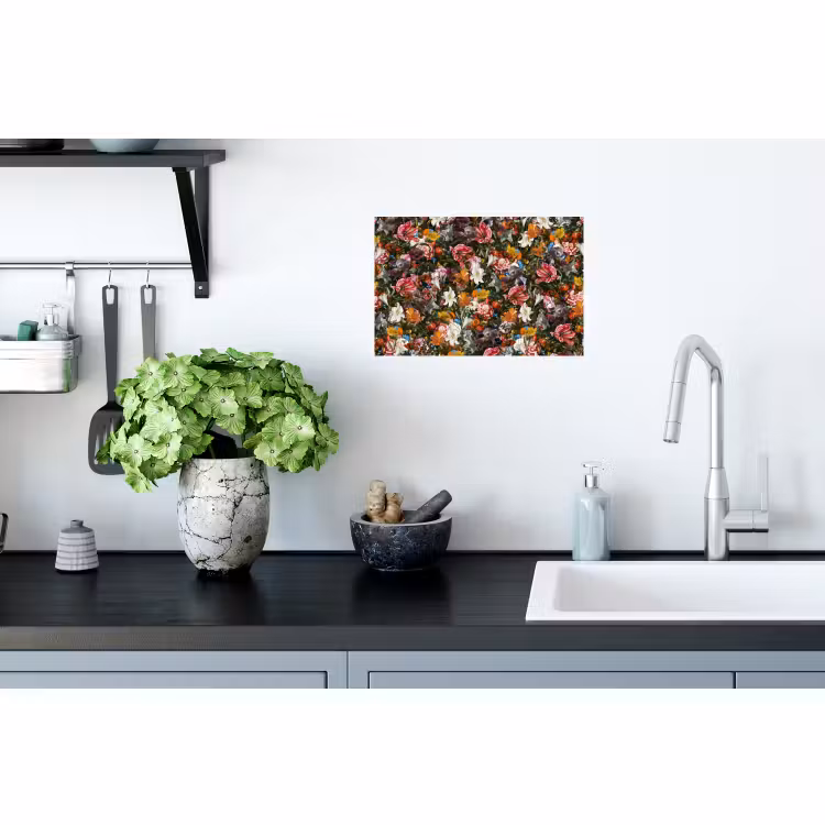 Muursticker - Bloemen - Vlinder - Design - Kunst - Abstract - Schilderij - Oude meesters — 2