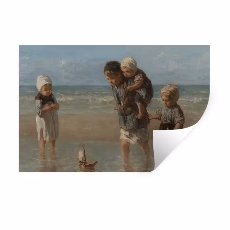 Muursticker - Kinderen der zee - Schilderij van Jozef Israëls — 1