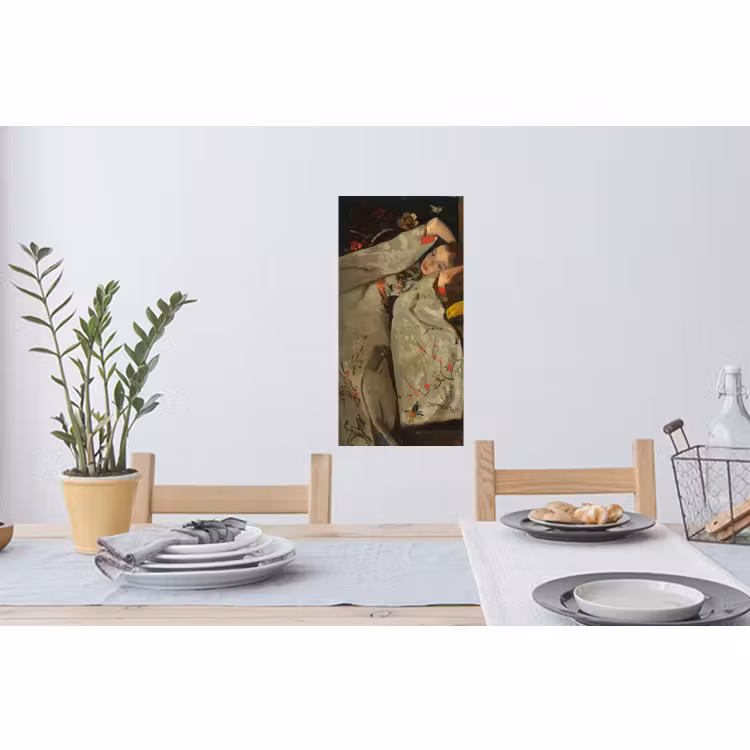 Muursticker - Meisje in witte kimono - Schilderij van George Hendrik Breitner — 3