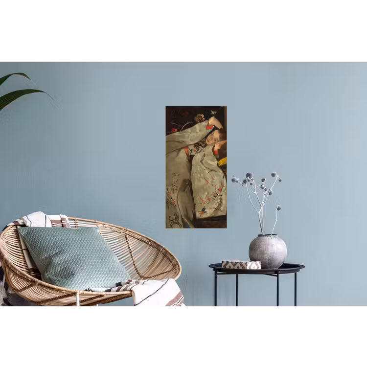 Muursticker - Meisje in witte kimono - Schilderij van George Hendrik Breitner — 4