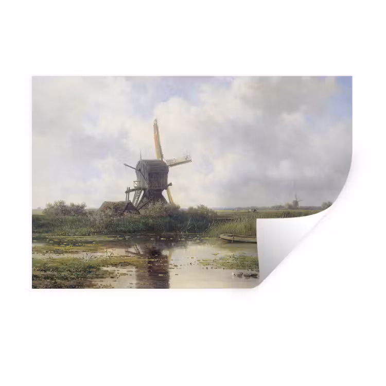 Muursticker - Molen - Willem Roelofs - Oude meesters - Kunst — 1