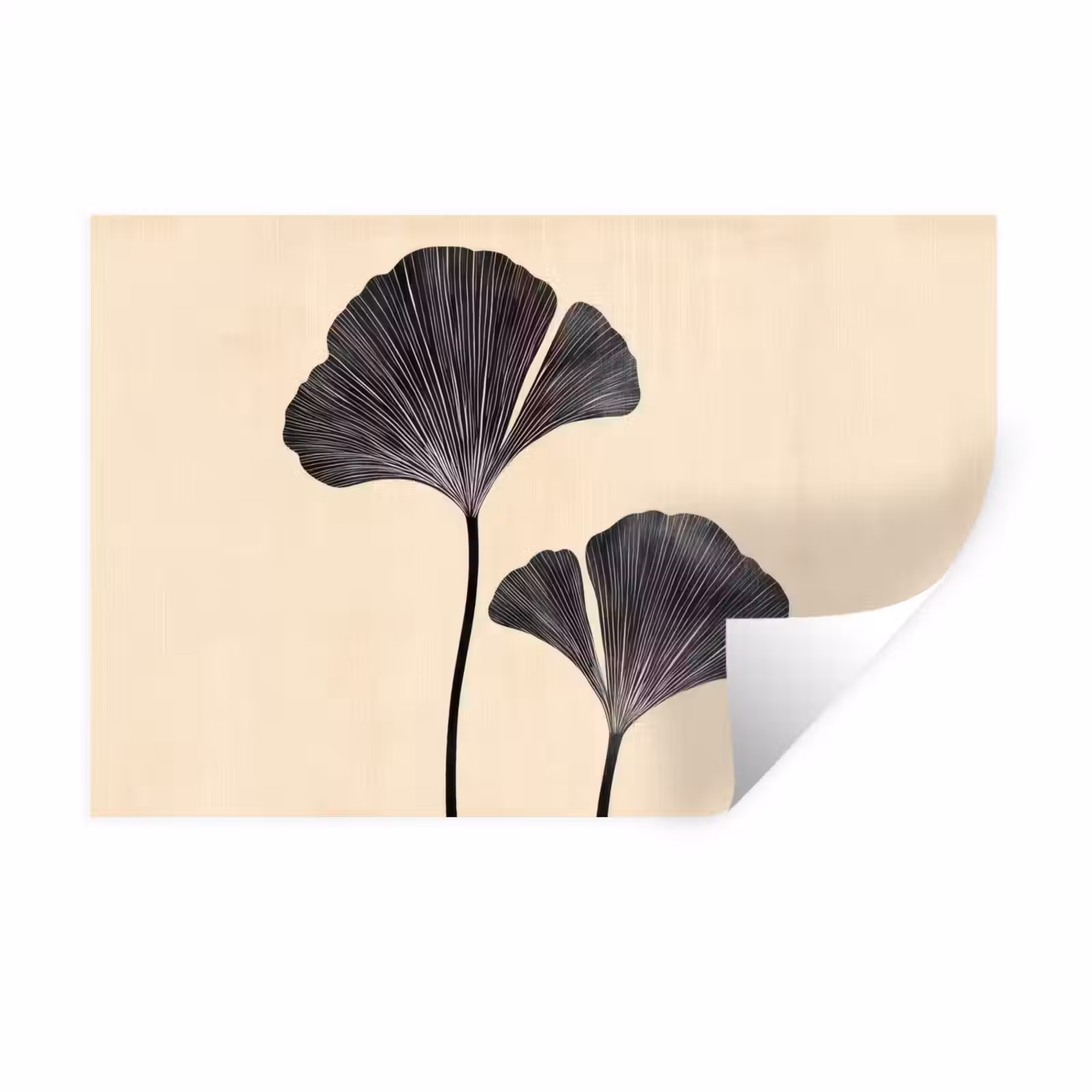 Muursticker - Bladeren - Minimalistisch - Zwart — 1