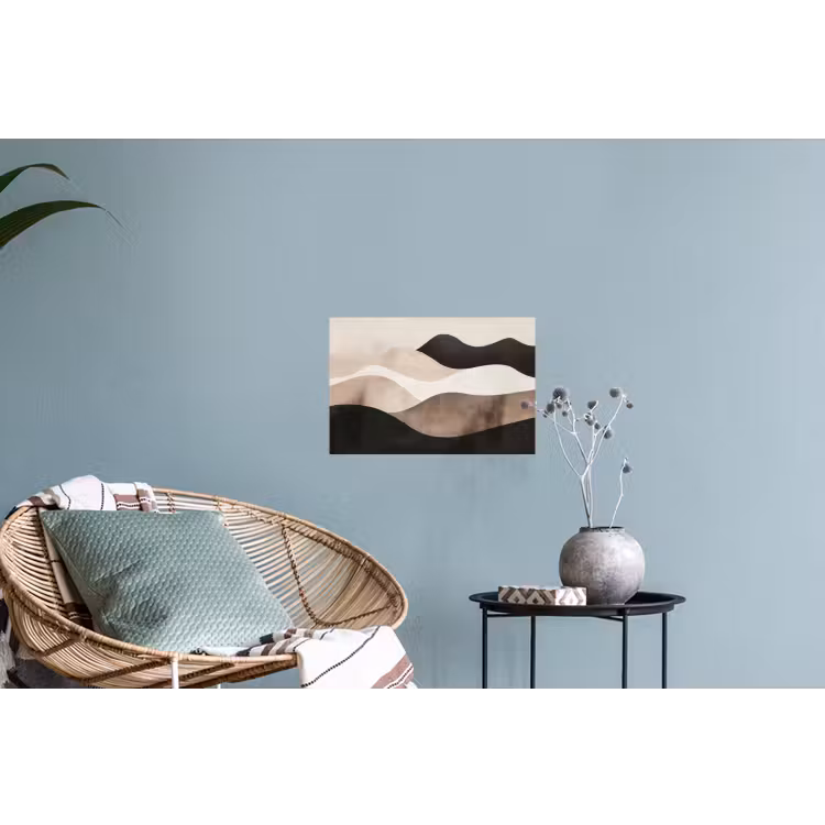 Muursticker - Abstract - Landschap - Golven - Crèmekleur — 4