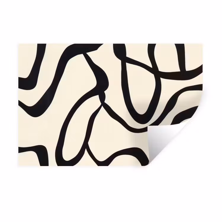 Muursticker - Abstract - Lijnen - Modern - Beige — 1
