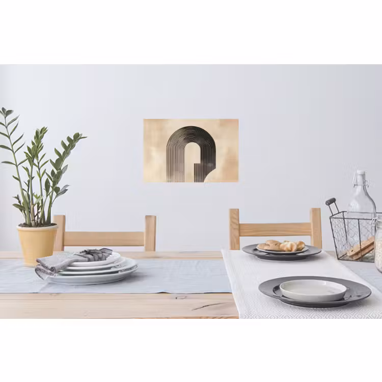 Muursticker - Boog - Strepen - Minimalistisch - Zwart — 3