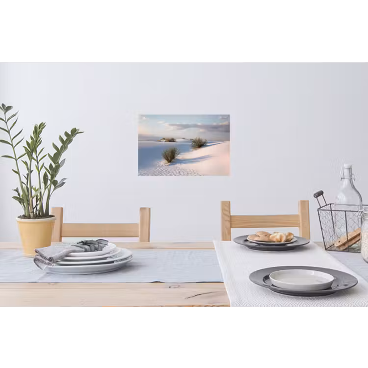 Muursticker - Duinen - Gras - Wolken - Beige — 3