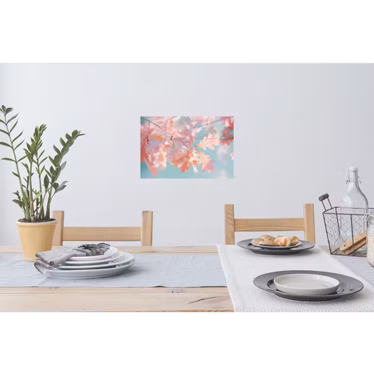 Muursticker - Eikenbladeren - Takken - Roze — 3