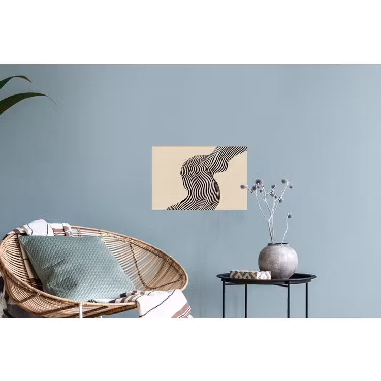 Muursticker - Golvend - Lijnen - Abstract - Silhouet — 4