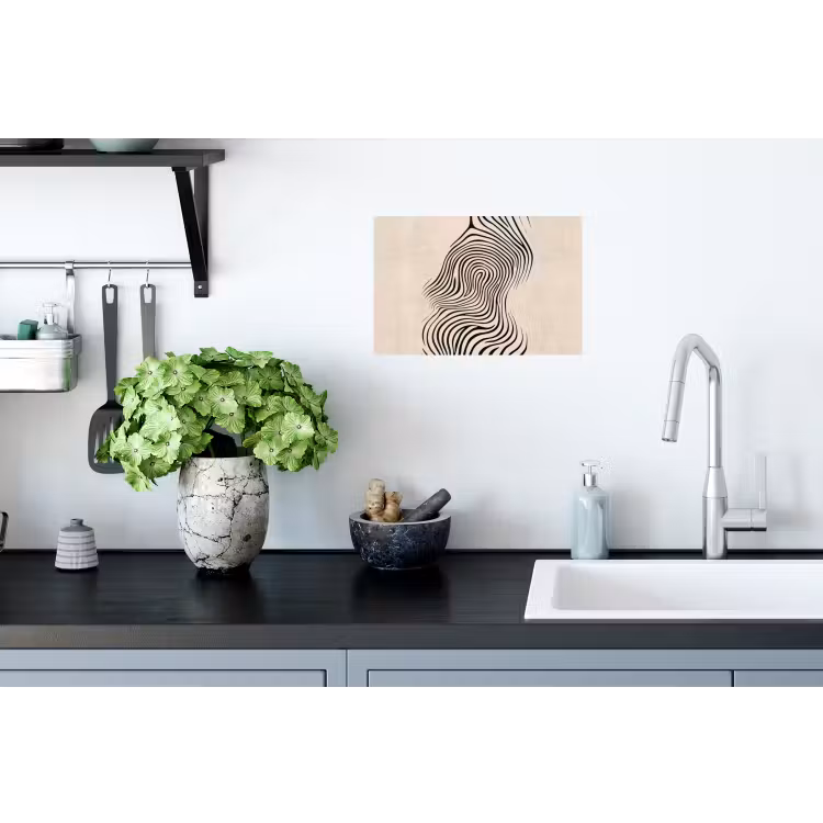 Muursticker - Lijnen - Abstract - Golvend - Zwart — 2