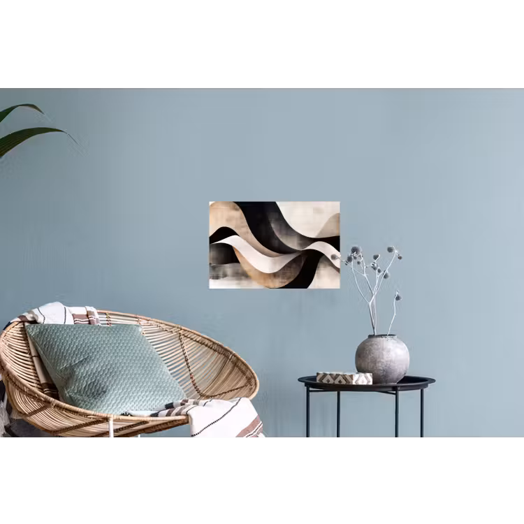 Muursticker - Abstract - Golven - Zwart - Verweerd — 4