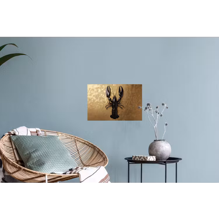 Muursticker - Kreeft - Zwart - Goud - Luxe — 4