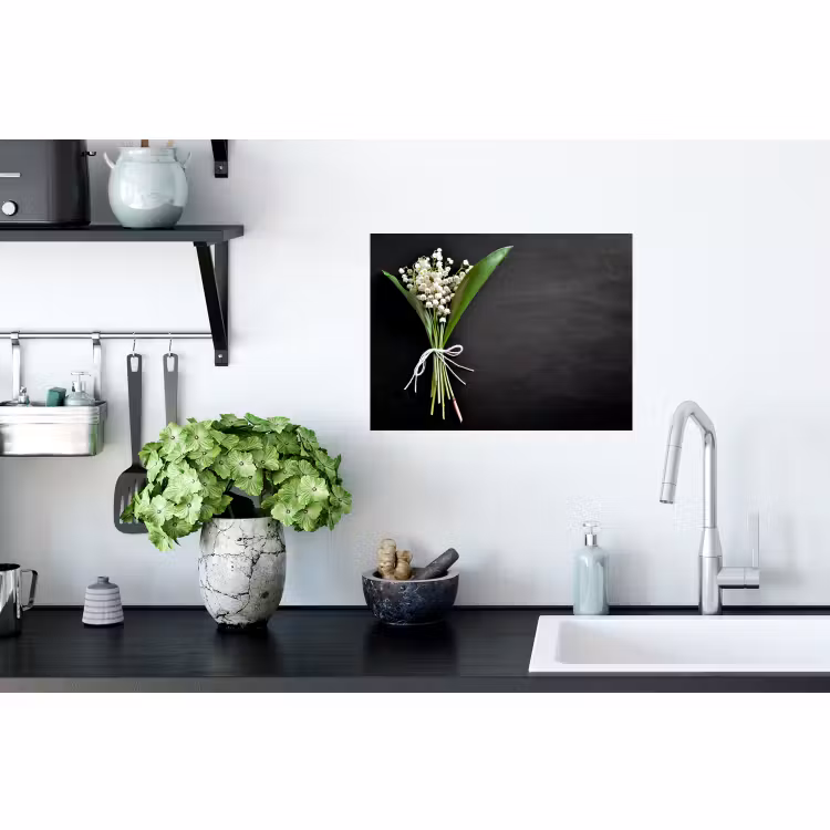 Muursticker - Lelietjes van dalen - Bloemen - Stilleven - Strik — 2