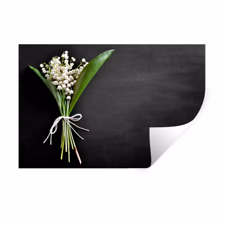 Muursticker - Lelietjes van dalen - Bloemen - Strik — 1