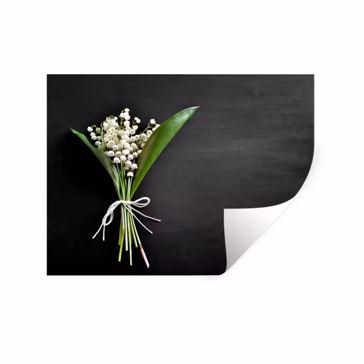 Muursticker - Lelietjes van dalen - Bloemen - Strik - Flora — 1
