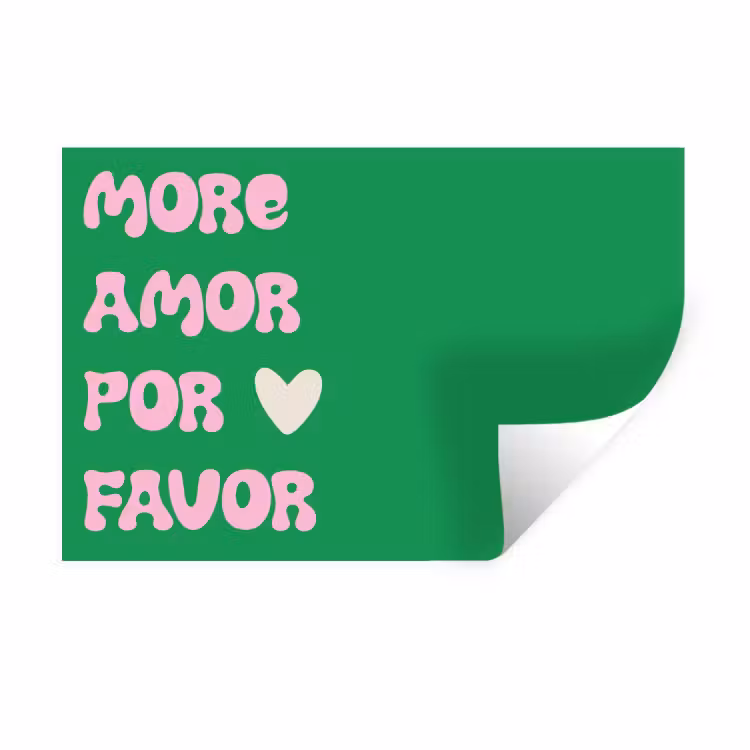 Muursticker - Amor - Valentijn - Groen - Tekst — 1