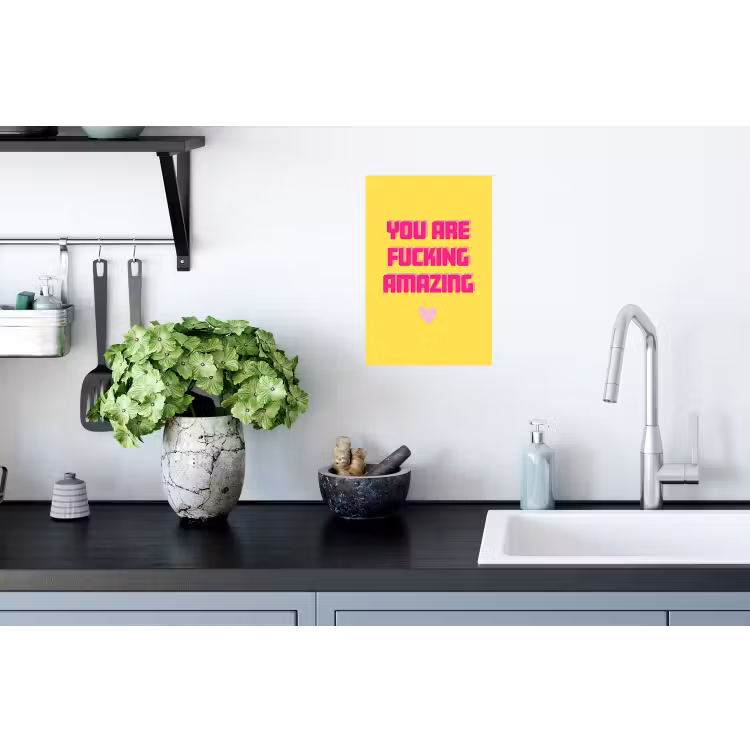 Muursticker - Geel - Valentijn - Tekst — 2