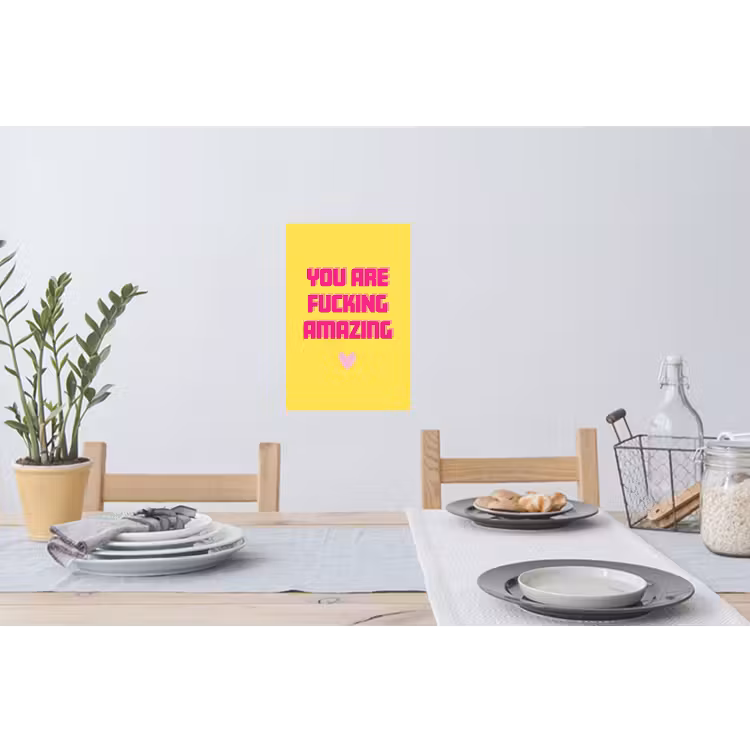 Muursticker - Geel - Valentijn - Tekst — 3