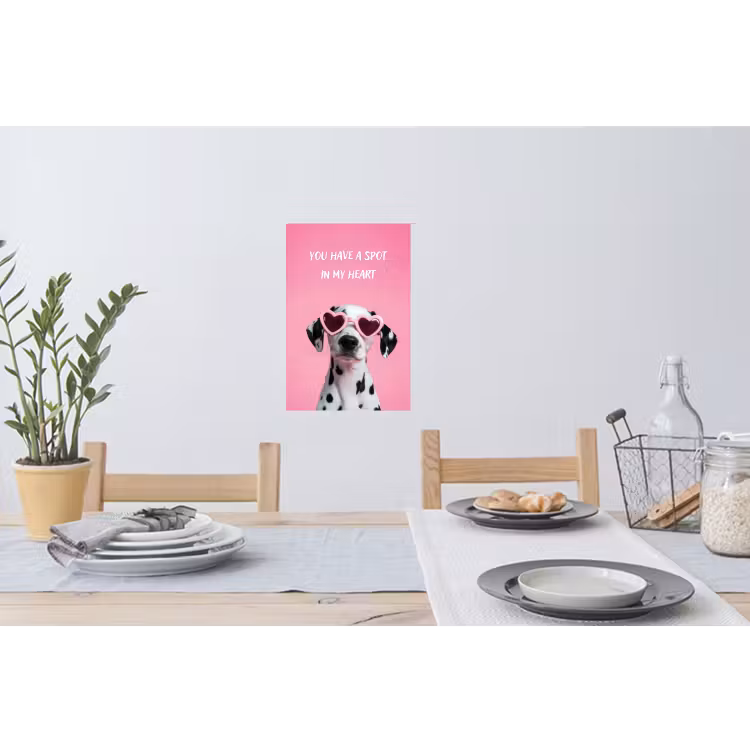 Muursticker - Hartjes - Hond - Valentijn - Roze — 3