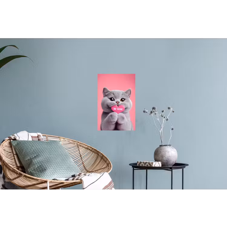 Muursticker - Kat - Valentijn - Roze - Liefde — 4