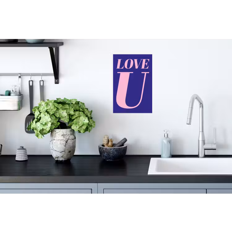 Muursticker - Love - Blauw - Valentijn — 2