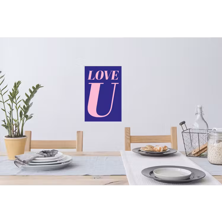 Muursticker - Love - Blauw - Valentijn — 3