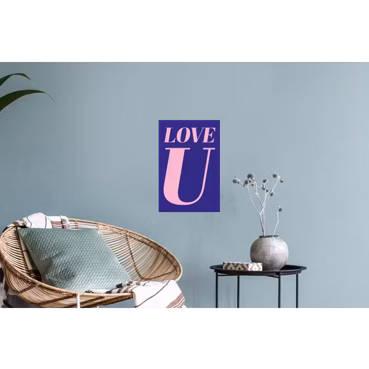 Muursticker - Love - Blauw - Valentijn — 4