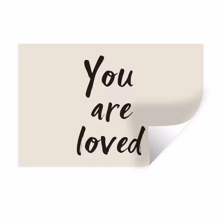 Muursticker - Minimalistisch - Beige - Love — 1