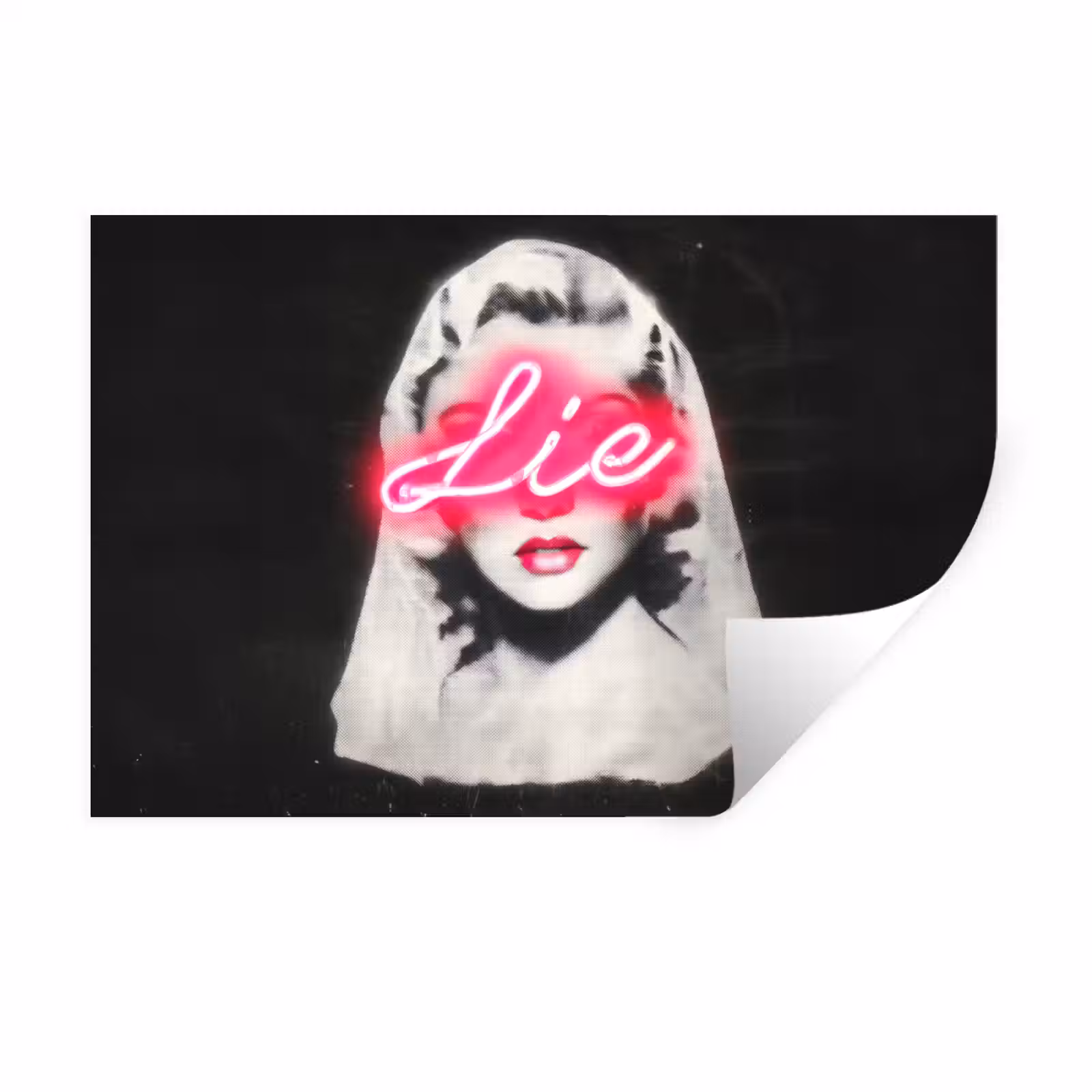 Muursticker - Neon - Letters - Vintage - Vrouw — 1