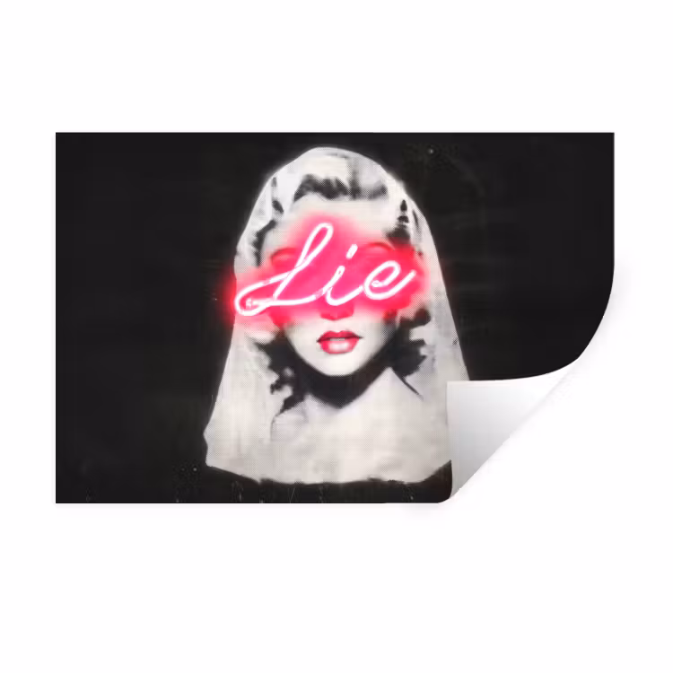 Muursticker - Neon - Letters - Vintage - Vrouw — 1