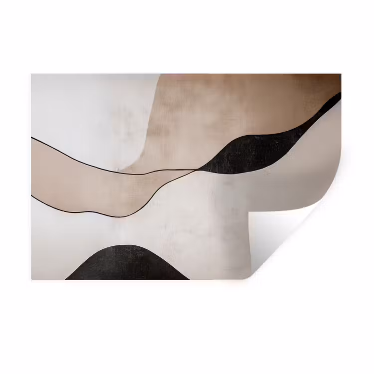 Muursticker - Contourlijnen - Abstracte landschap — 1