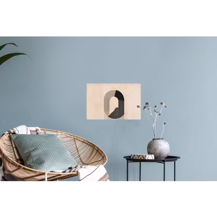 Muursticker - Grafisch gebogen motief - Beige — 4