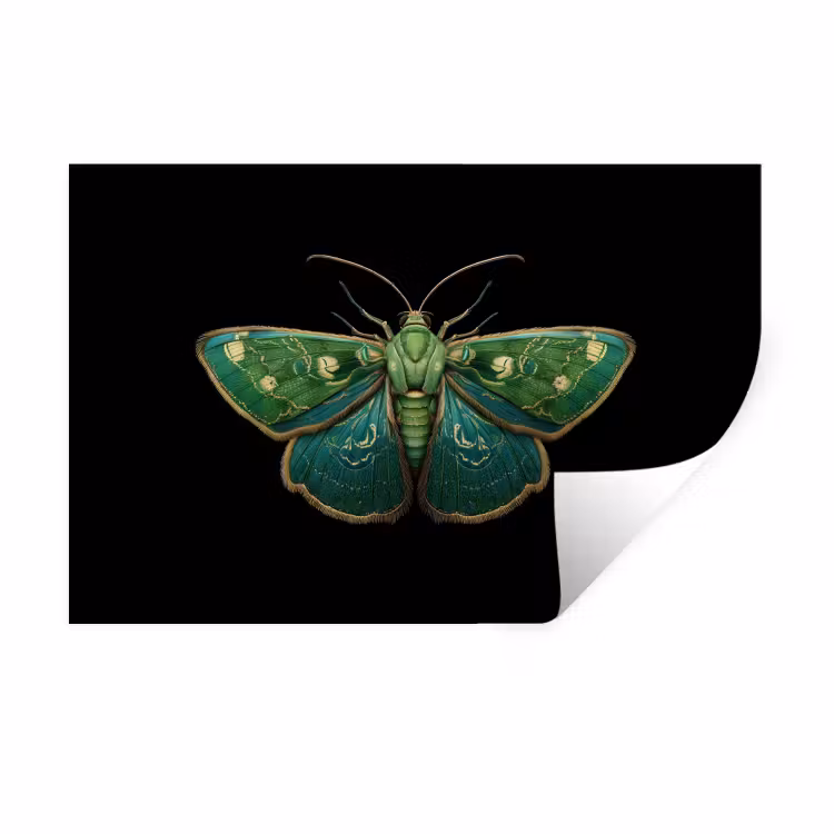 Muursticker - Mot - Levendig - Groen — 1