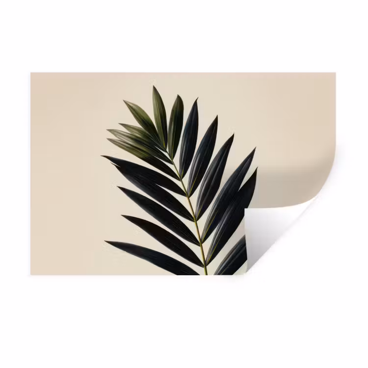 Muursticker - Palmblad - Donkere bladen - Subtiel — 1