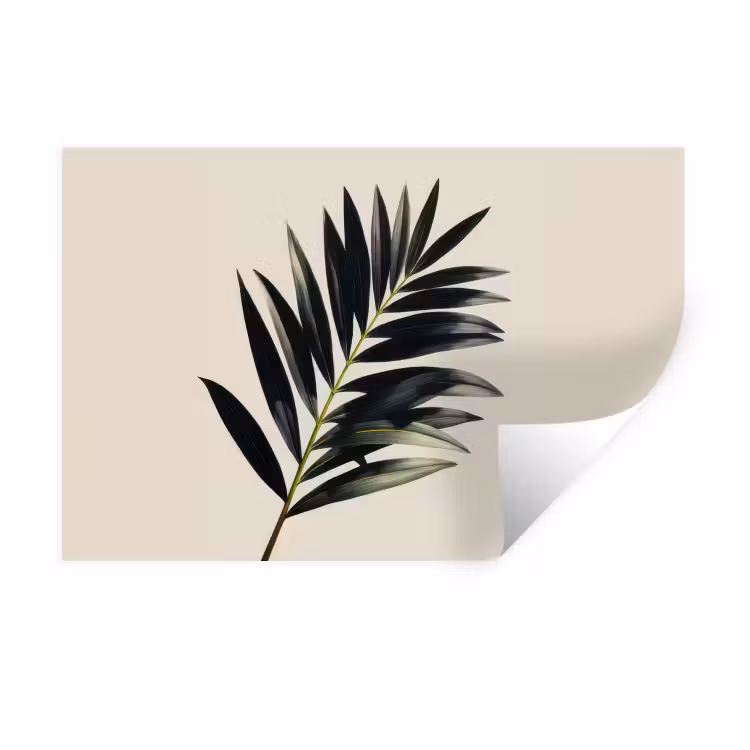 Muursticker - Palmblad - Subtiel - Groen - beige — 1
