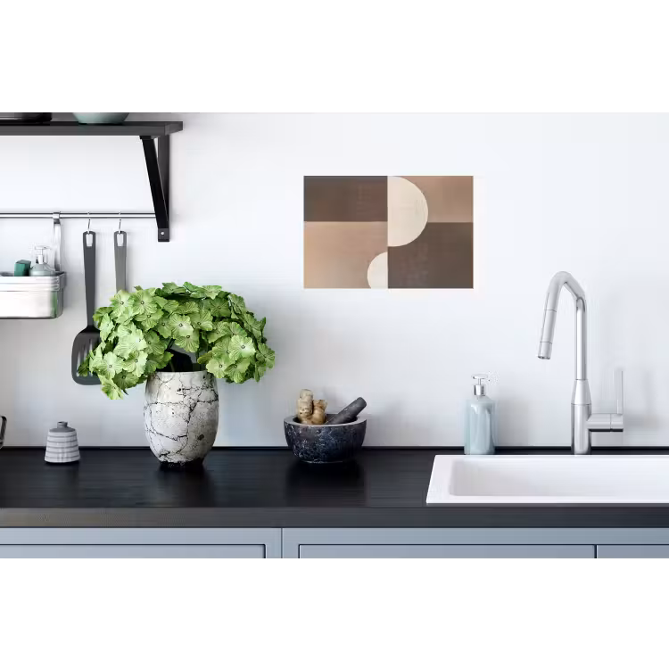 Muursticker - Raster - Halve cirkels - Contrast — 2
