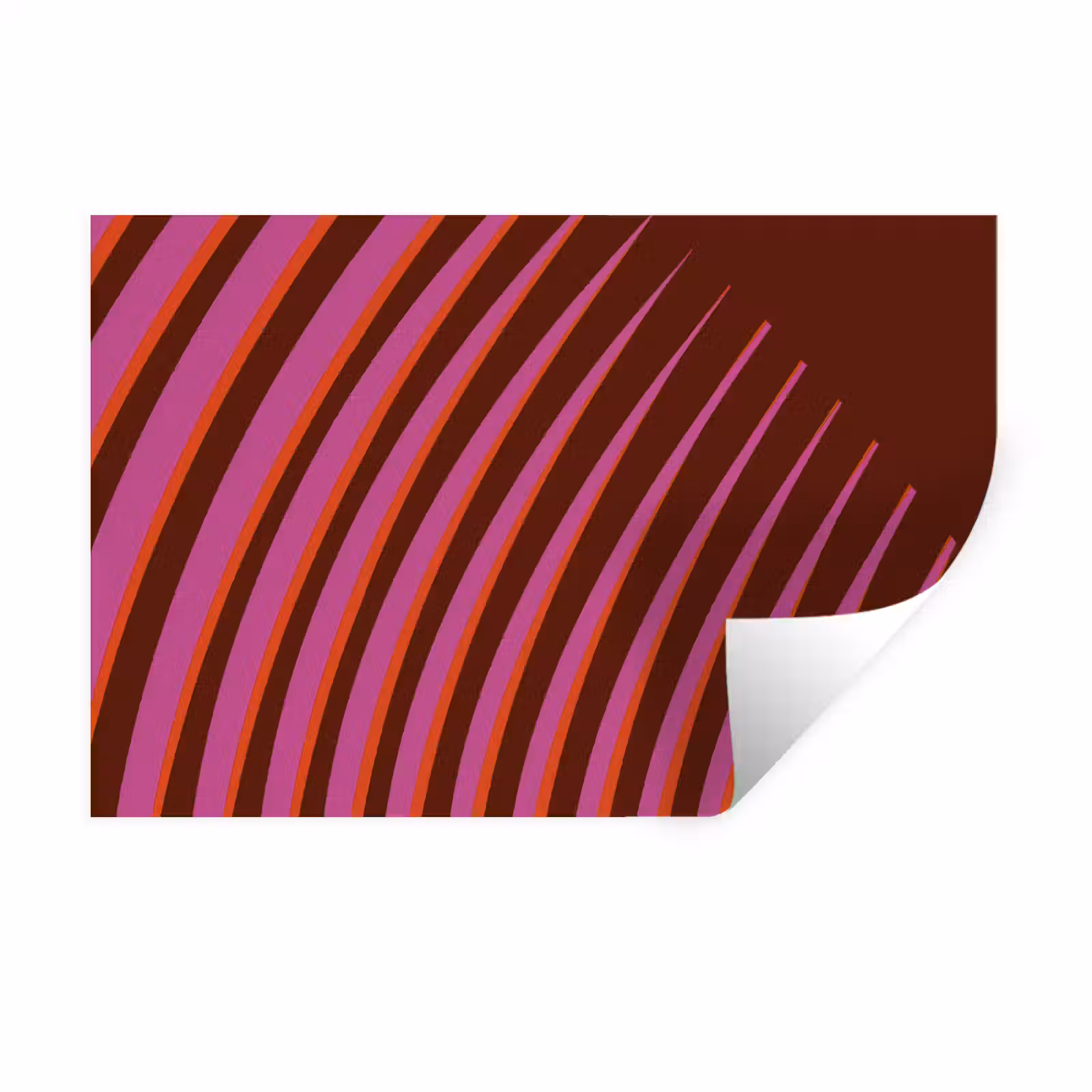 Muursticker - Lijnen - Rood - Beweging — 1