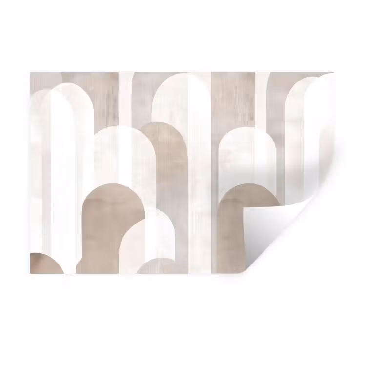 Muursticker - Abstracte bogen - Modern - Beige — 1