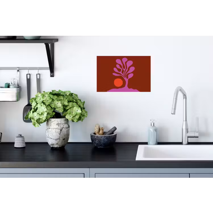 Muursticker - Boom - Paars - Cirkel - Vloeiend — 2