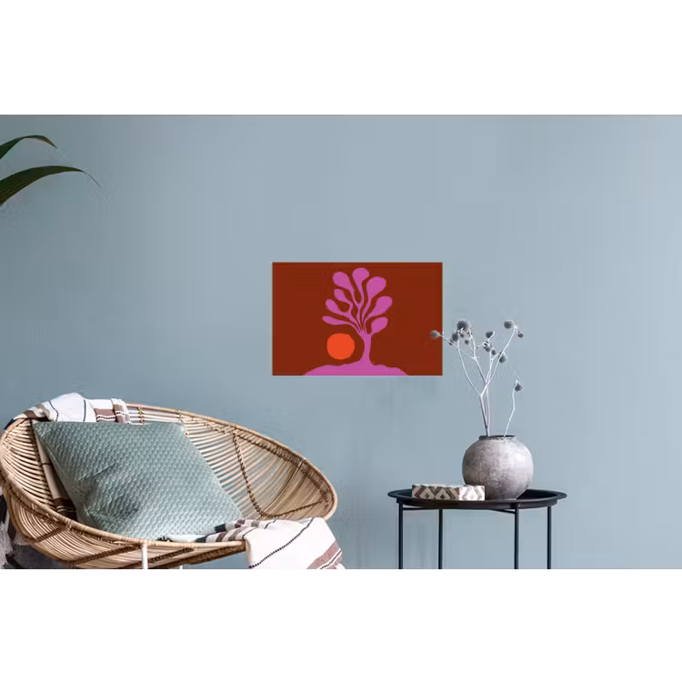Muursticker - Boom - Paars - Cirkel - Vloeiend — 4