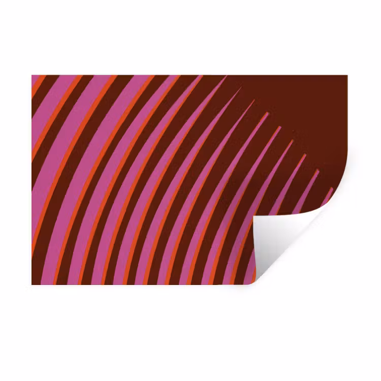 Muursticker - Lijnen - Rood - Beweging — 1
