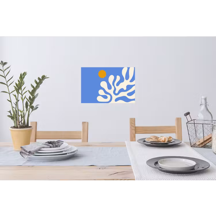 Muursticker - Minimalistisch - Organisch patroon - Blauw — 3