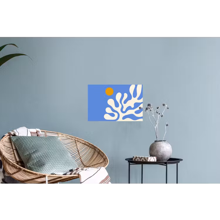 Muursticker - Minimalistisch - Organisch patroon - Blauw — 4