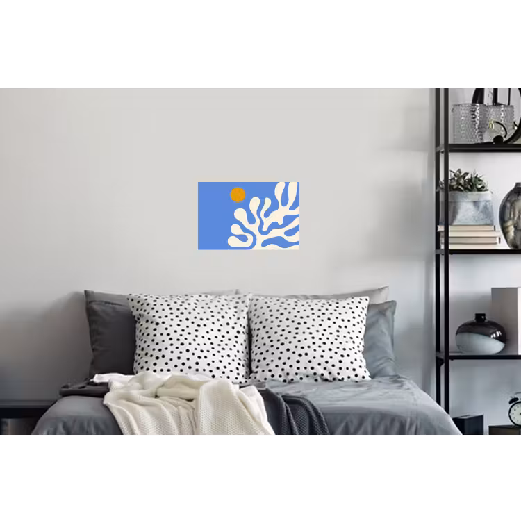 Muursticker - Minimalistisch - Organisch patroon - Blauw — 5