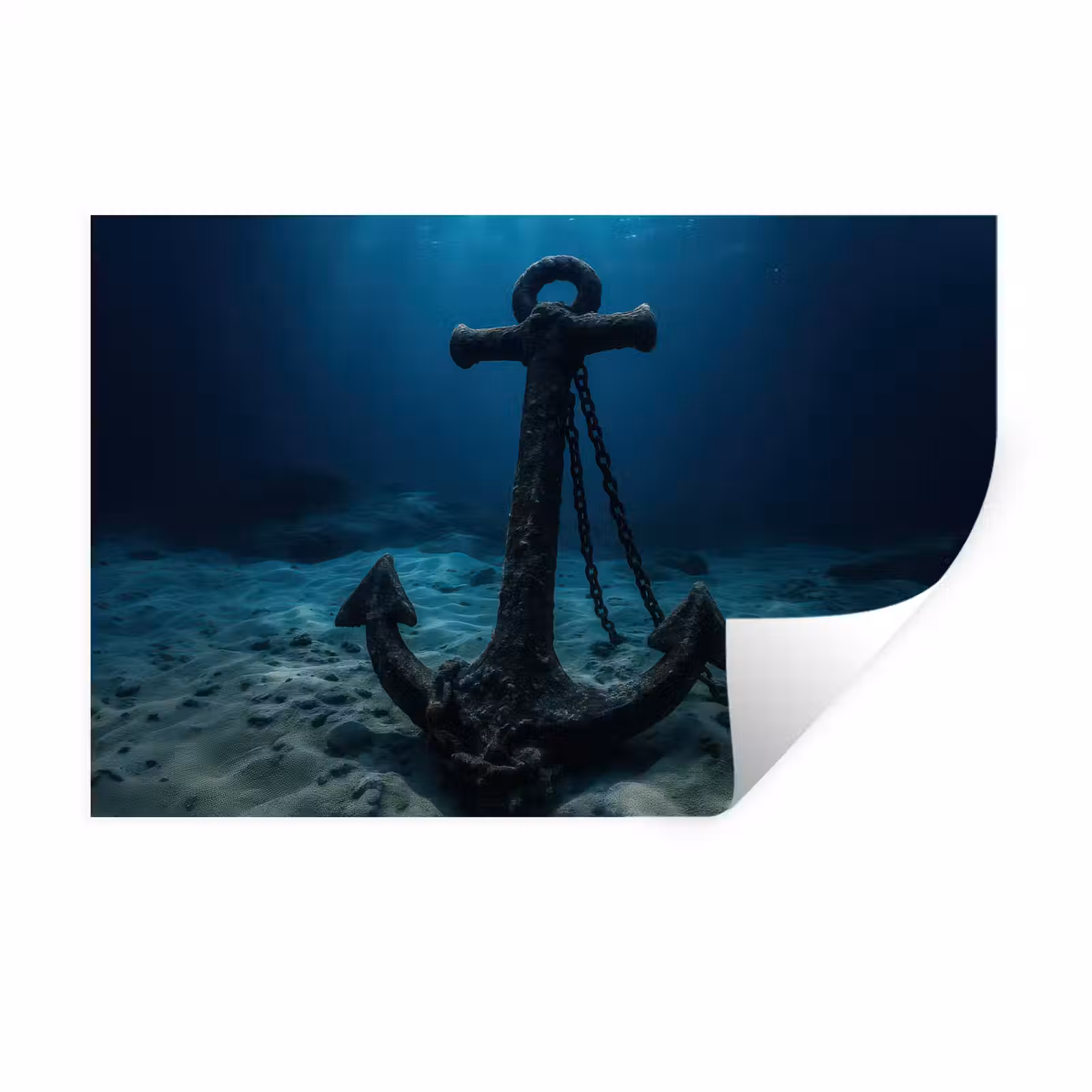 Muursticker - Anker - Ijzer - Zeebodem - Zand — 1