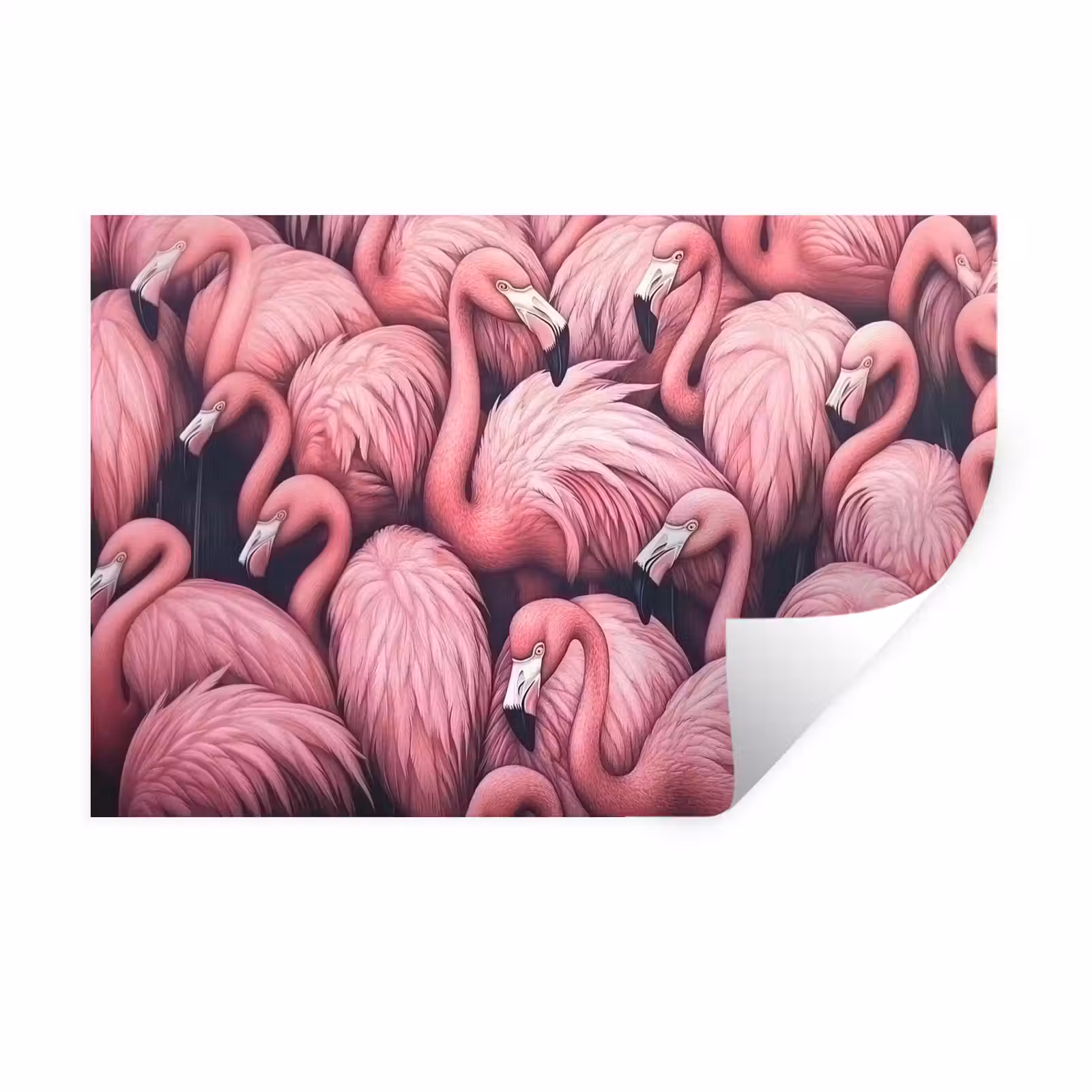 Muursticker - Flamingo - Roze - Dieren — 1