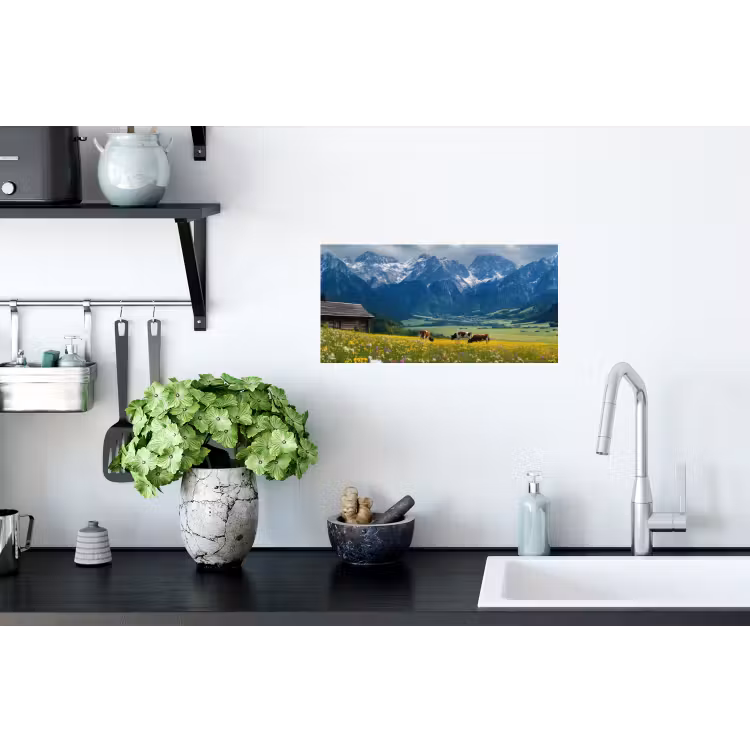 Muursticker - Alpen - Weide - Bergen - Koeien — 2