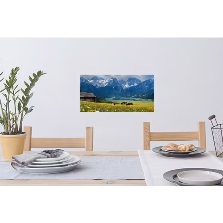 Muursticker - Alpen - Weide - Bergen - Koeien — 3
