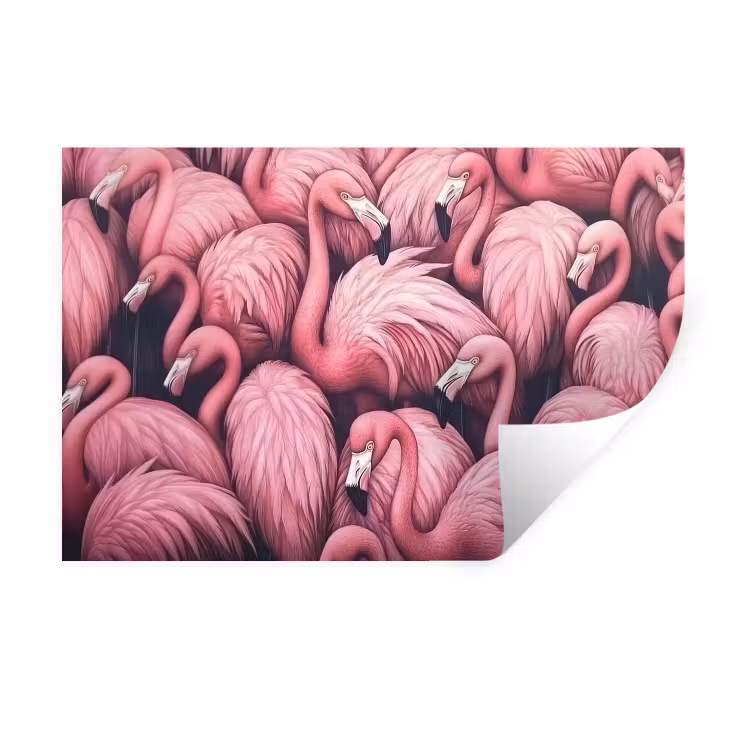 Muursticker - Flamingo - Roze - Dieren — 1