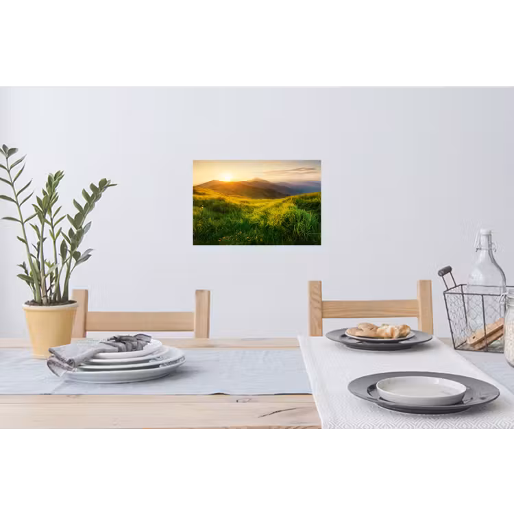 Muursticker - Gras - Heuvels - Zon - Natuur - Landschap — 3